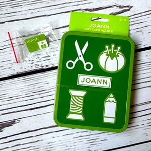 SUPER RARE Joann Fabrics Branded Graphic Enamel Pin & Sewing Gift Card Tin! NEW